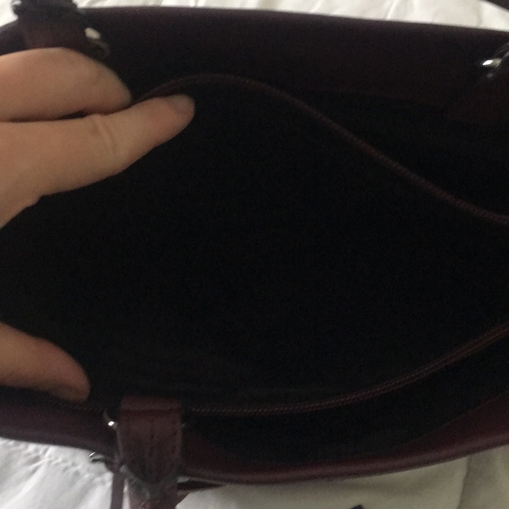 USED ONCE Rebecca Minkoff Sm Monroe Tote Burgundy - Picture 6 of 6